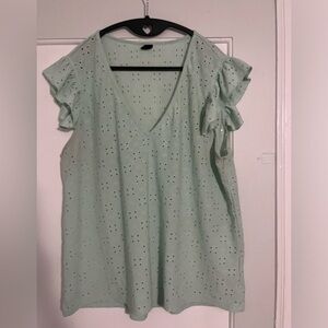 Sleeveless Mint Blouse